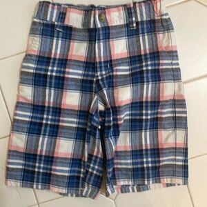 Blue and pink plaid boys shorts